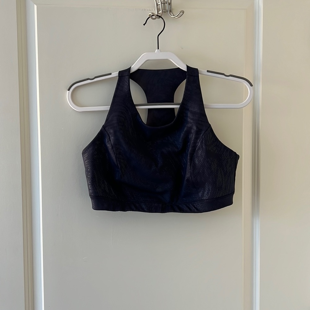 Gap high performance sport bra size large color blue